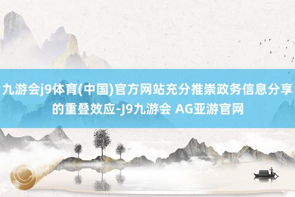 九游会j9体育(中国)官方网站充分推崇政务信息分享的重叠效应-J9九游会 AG亚游官网