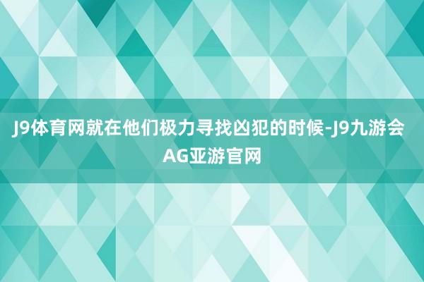 J9体育网就在他们极力寻找凶犯的时候-J9九游会 AG亚游官网