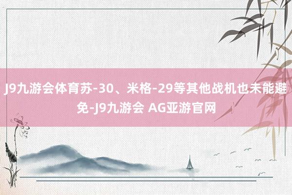 J9九游会体育苏-30、米格-29等其他战机也未能避免-J9九游会 AG亚游官网