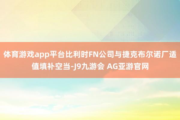 体育游戏app平台比利时FN公司与捷克布尔诺厂适值填补空当-J9九游会 AG亚游官网