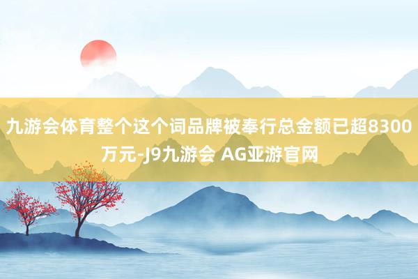 九游会体育整个这个词品牌被奉行总金额已超8300万元-J9九游会 AG亚游官网