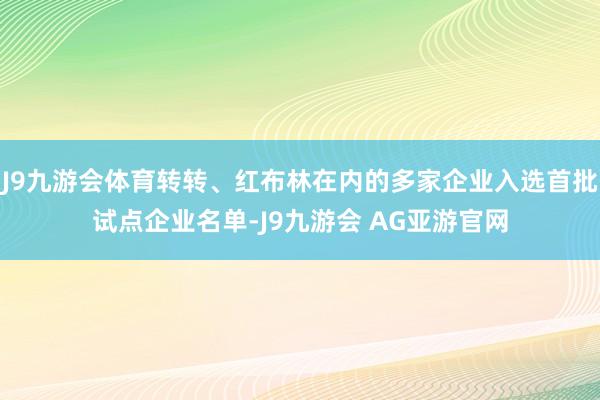J9九游会体育转转、红布林在内的多家企业入选首批试点企业名单-J9九游会 AG亚游官网